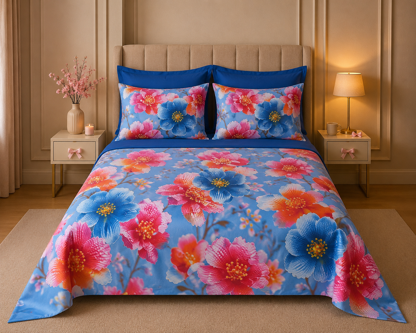 Dra Bleu Floral Majestueux 5D